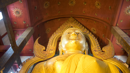 Gold big buddha at wat tonson angthong,thailandのeditorial素材
