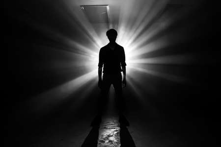 Sailing on the ocean at sunset.の写真素材