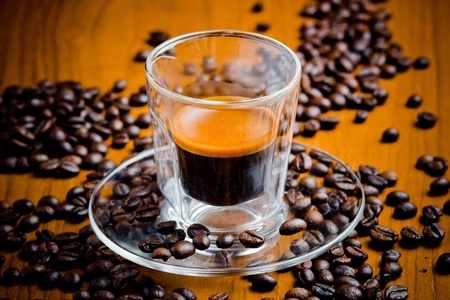 espresso coffee . の写真素材