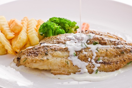 fish steak . の写真素材