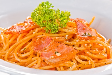 Spaghetti with bolognese sauce. の写真素材
