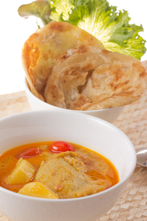 yellow curry chickenの写真素材