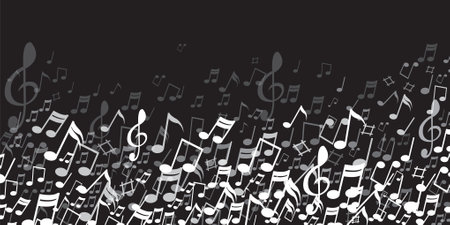 Music background with musical notes. Vector illustration of a musical background.のイラスト素材