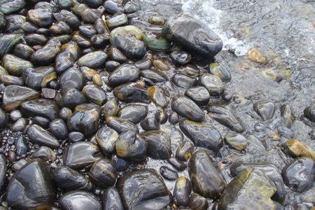 Sea stones backgroundの写真素材