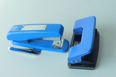 The stapler and paper punchの写真素材