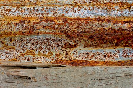 Old zinc and wood background