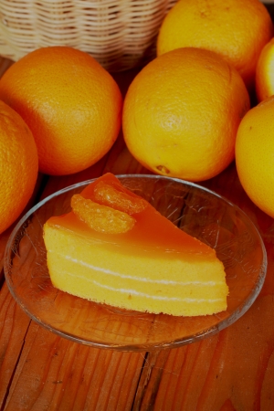Orange cakeの写真素材