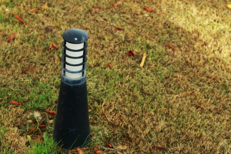 Lamp on the grass の写真素材