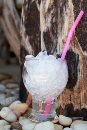 Ice of glassの写真素材