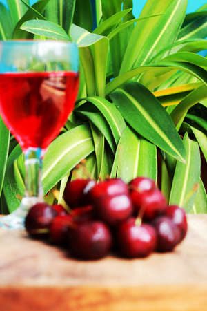 Cherry and red drinks の写真素材