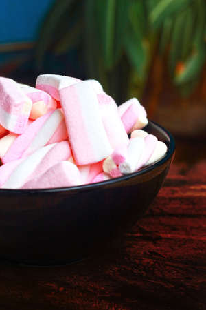 Pink marshmallows の写真素材