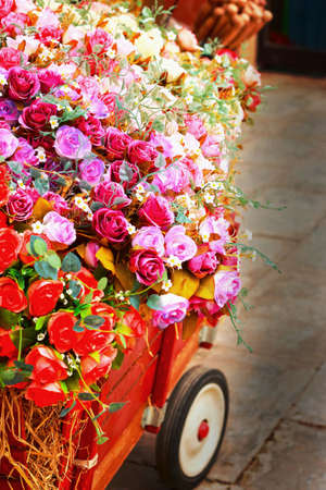 Beautiful rose of artificial flowersの写真素材