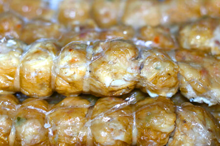 Steam snacks in market - Chinese food.の写真素材