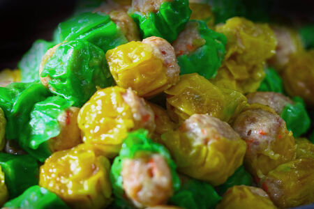 Shrimp dumpling dim sum the market - chinese foodの写真素材