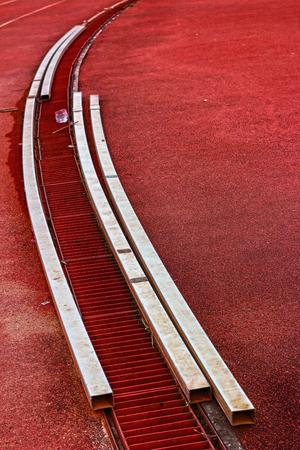 Running track for in the stadium の写真素材