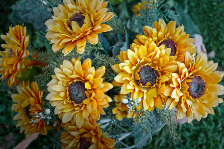 Beautiful chrysanthemum of artificial flowersの写真素材