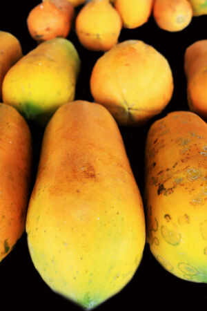 Ripe papaya in the market