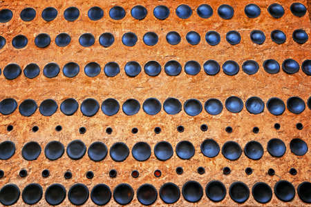 Bottle green earth wall as background.の写真素材