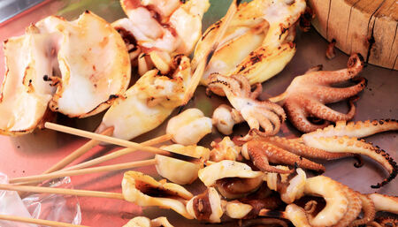 B-B-Q Grilled Squid in the market