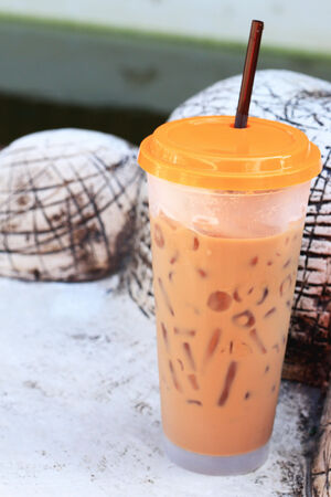 Iced coffee in the homeの写真素材