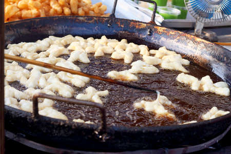 Deep-fried dough stick on the panの写真素材