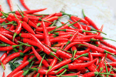 Red chili in the market