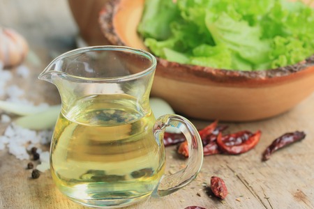 ingredients olive oil sauceの写真素材