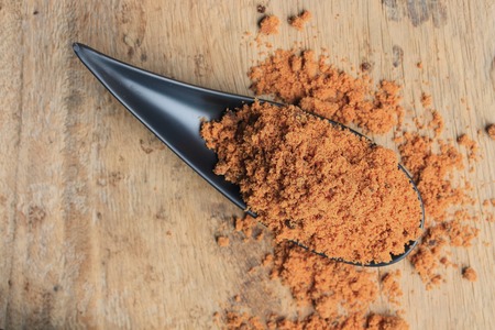 organic brown sugarの写真素材