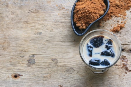 fresh milk grass jellyの写真素材