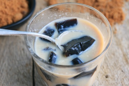 fresh milk grass jellyの写真素材