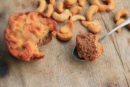 tasty toffee chocolate cakeの写真素材