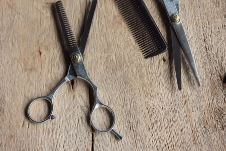 hair cutting shearsの写真素材