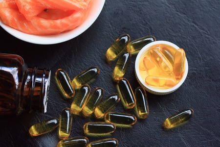 fish oil capsulesの写真素材