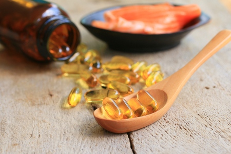 fish oil capsulesの写真素材
