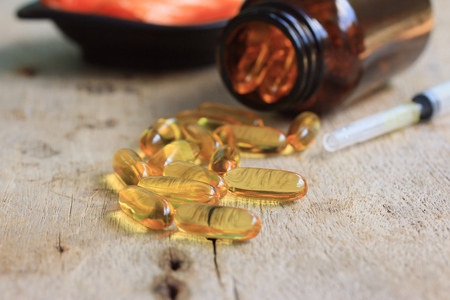 fish oil capsulesの写真素材