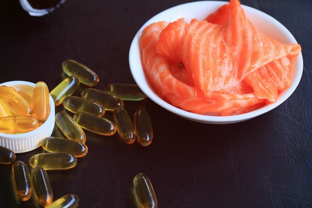 fish oil capsulesの写真素材