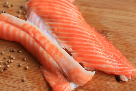fresh raw fish salmon