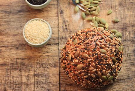 Whole wheat bread and sesameの写真素材