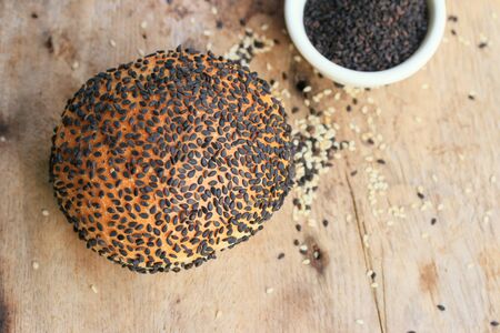 Bread black sesame seeds