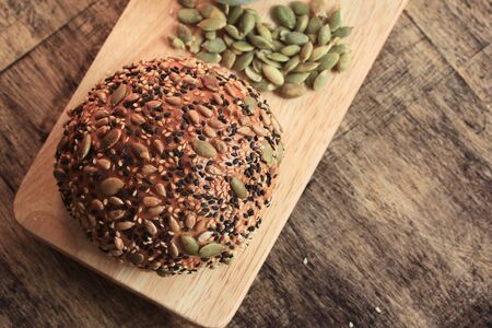 Whole wheat bread and sesameの写真素材