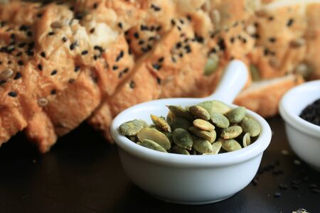 Whole wheat bread and sesame