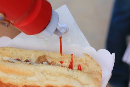 Sausage breadの写真素材