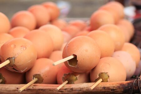 grilled eggの写真素材