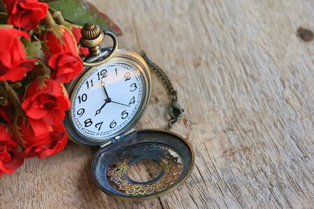 Vintage antique pocket watchの写真素材