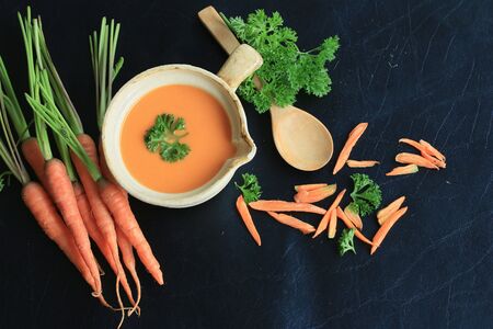 carrot soupの写真素材