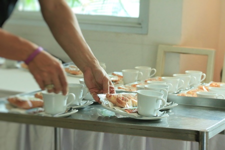 Coffee break at conference meetingの写真素材