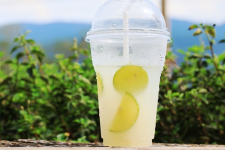 Lime juice with sodaの写真素材