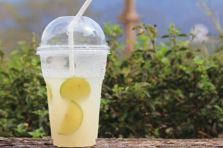 Lime juice with sodaの写真素材
