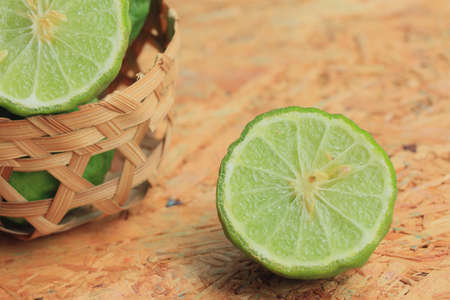 fresh kaffir and lemonの写真素材