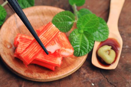 Crab stick japanese foodの写真素材
